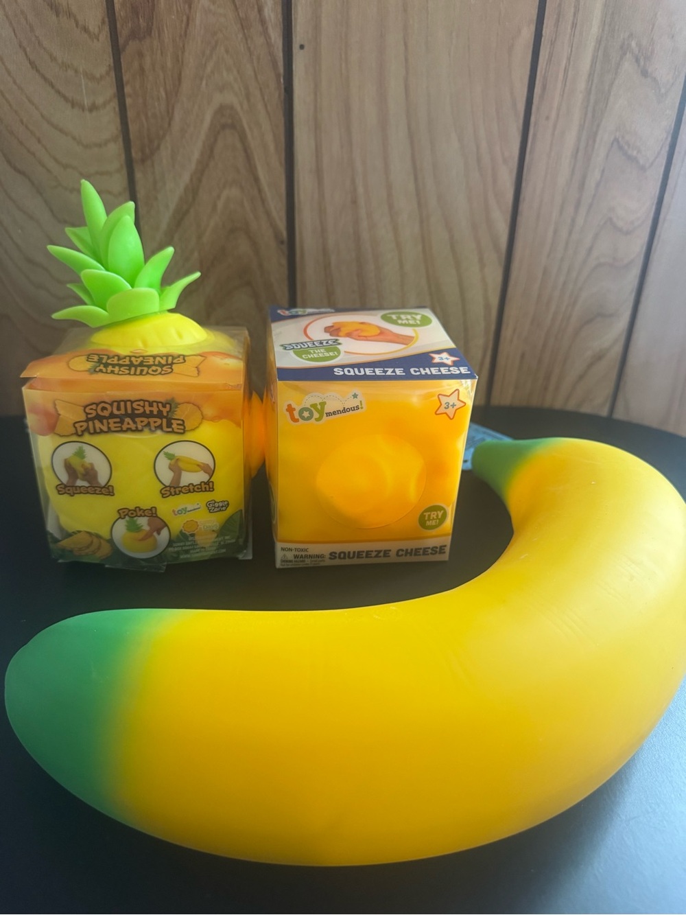 Banana, pineapple and cheese Squishys Toys - Kids Stress Relief
